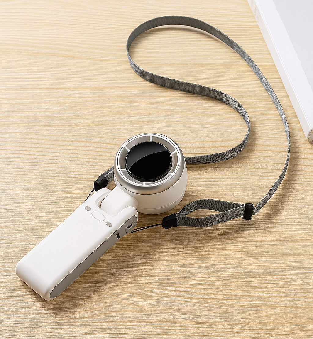 Mini Turbo — Ventilateur de poche turbo, Autonomie 10h, écran digital, pliable 180° 🌀💨