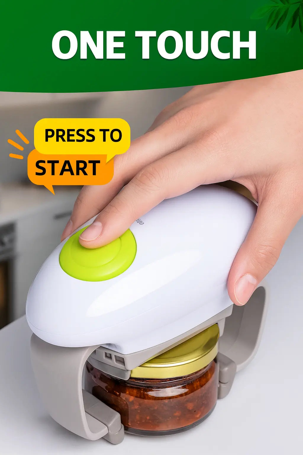 BocalFacile — Ouvre-bocal électrique mains libres + aimant anti-chute 🍯⚡