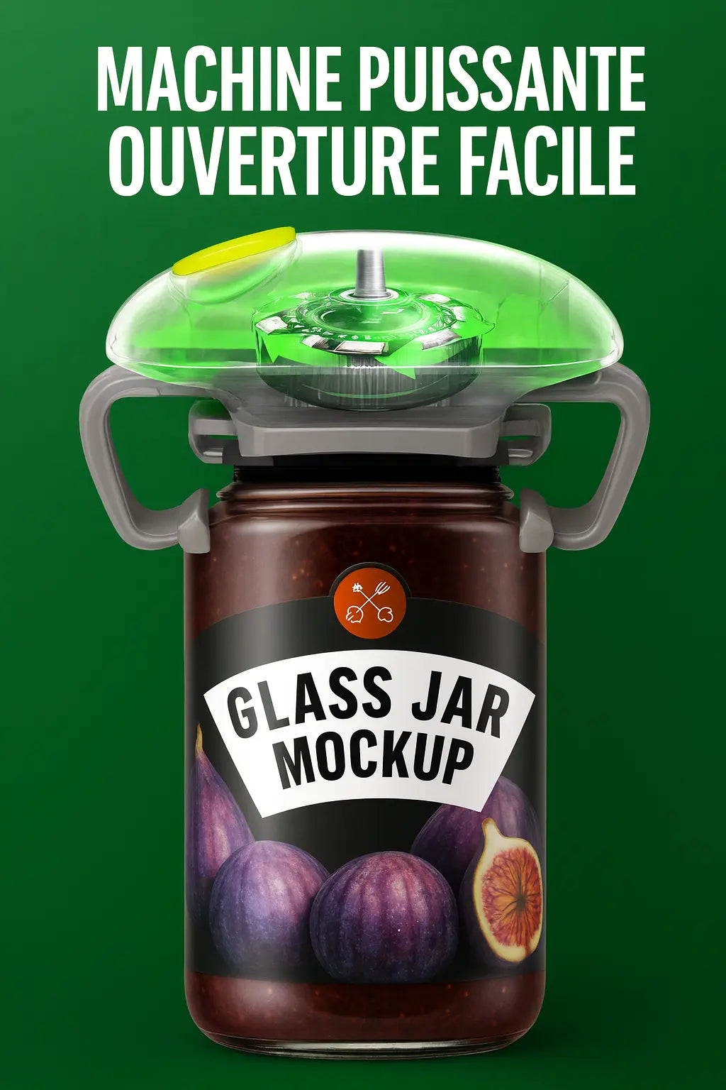BocalFacile — Ouvre-bocal électrique mains libres + aimant anti-chute 🍯⚡