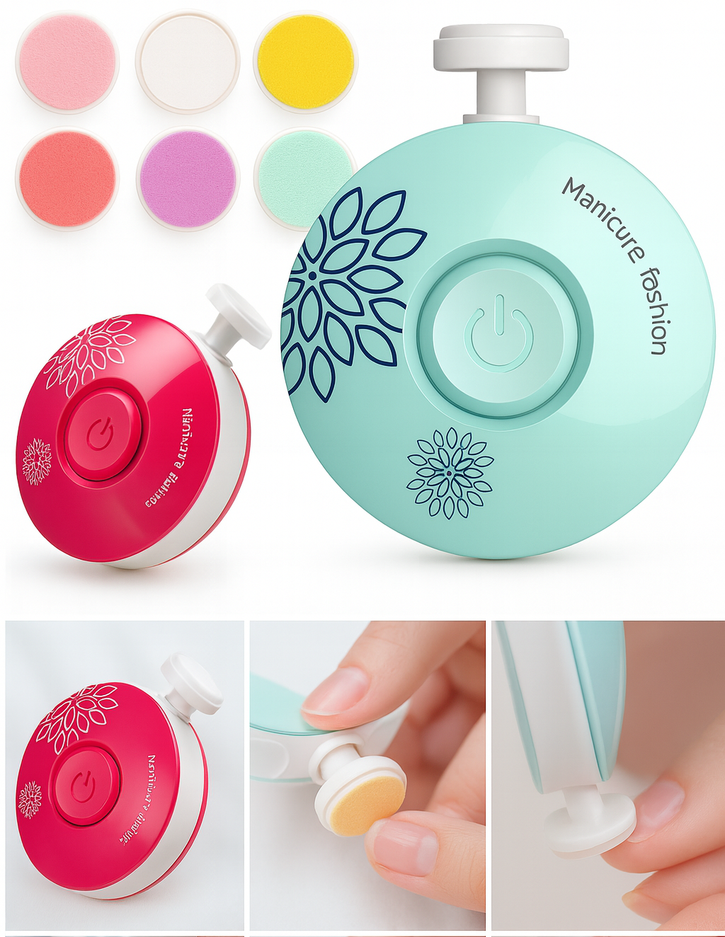 DouceLime — Lime électrique bébé 6 embouts par âge, silencieuse & format paume 🍼