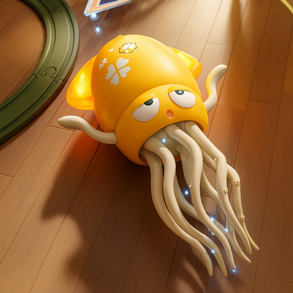 OctoFun — Poulpe dansant & rampant, LED multicolores + musique 🐙🎶