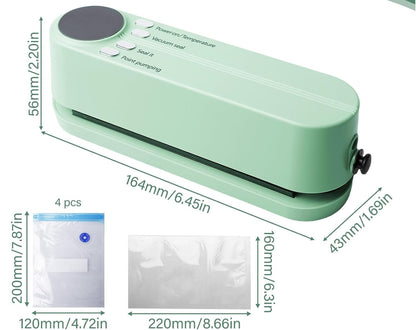 MiniSeal — Scelleuse sous vide 60 kPa, 3 modes, USB-C 🥗