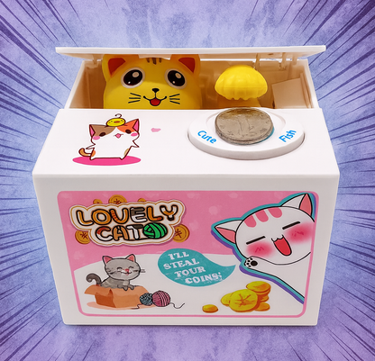 MinouBank — Tirelire interactive chaton, son et mouvement 🐱💰(fonctionne avec billet)