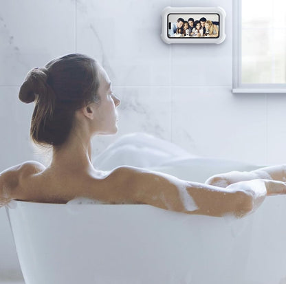 HydroCase — Boîtier douche étanche, rotation 360°, anti-buée, tactile HD 🚿