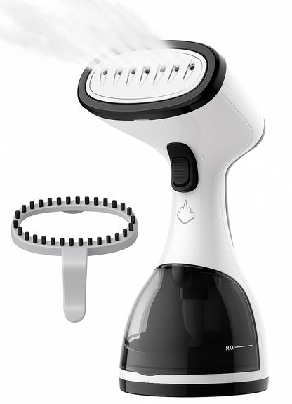 VapoLisse — Défroisseur à main 1100 W, prêt en 25 s, vapeur 12 min, réservoir 200 ml 🧥