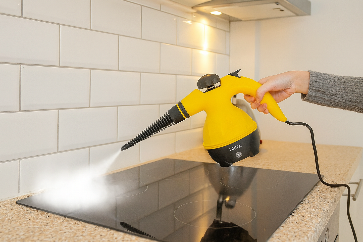 SteamPro — Nettoyeur vapeur 1000 W, réservoir 0,35 L, kit multi-buses ☁️