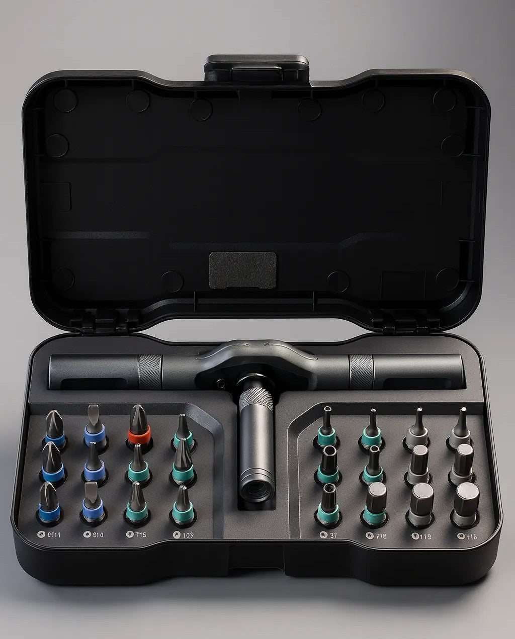 Tournevis à cliquet 24-en-1 — poignée en T, embouts S2 magnétiques, boîtier compact 🔧🧰