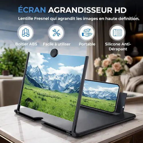 Amplificateur d’écran 16 pouces | Loupe 3D HD | Lentille Fresnel | Pliable & portable 📱🔍