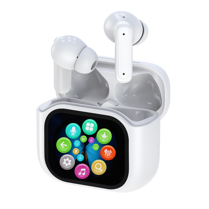 AirBeats — Écouteurs sans fil à boîtier écran tactile, réduction de bruit & Hi-Fi 🎧