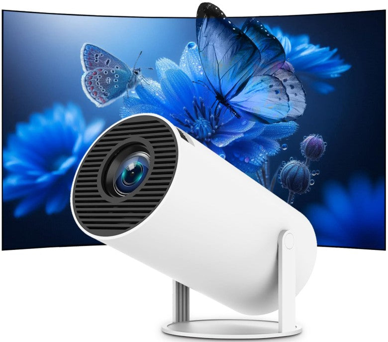 Projecteur Cinéma — 4K Full HD | Wi-Fi 6 | BT 5.4 | Android 11 | Rotation 180° | Auto-trapèze | Écran 200" 🎬