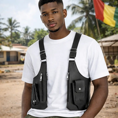Sac de poitrine Holster anti-vol double poche | Compartiments zippés sécurisés 🔒🎒