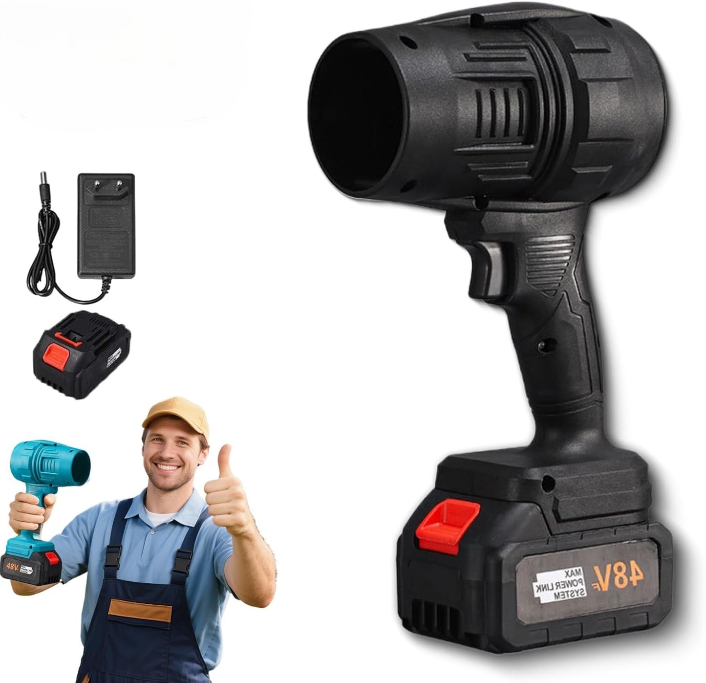 JetClean — Souffleur turbo sans-fil, puissant & polyvalent 💨 + mallette professionnelle + batterie supplémentaire