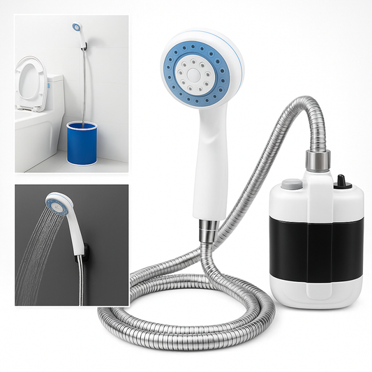 DoucheExpress — Douche portable rechargeable 4,5 L/min, USB 5 V 🚿