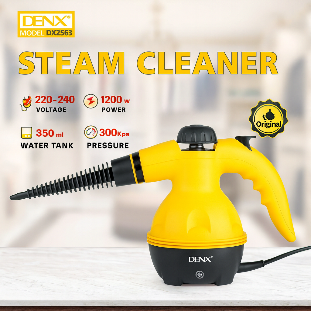 SteamPro — Nettoyeur vapeur 1000 W, réservoir 0,35 L, kit multi-buses ☁️