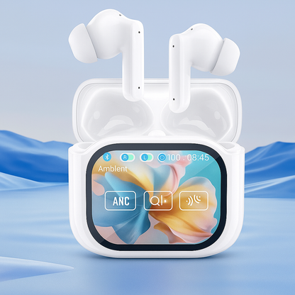 AirBeats — Écouteurs sans fil à boîtier écran tactile, réduction de bruit & Hi-Fi 🎧