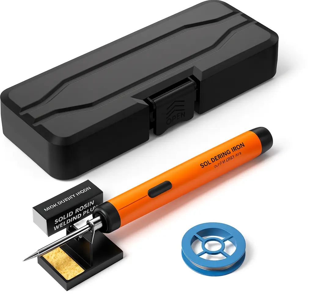 Kit Fer à Souder USB-C — LCD, 5 niveaux 260–420 °C, batterie 800 mAh 🔧⚡