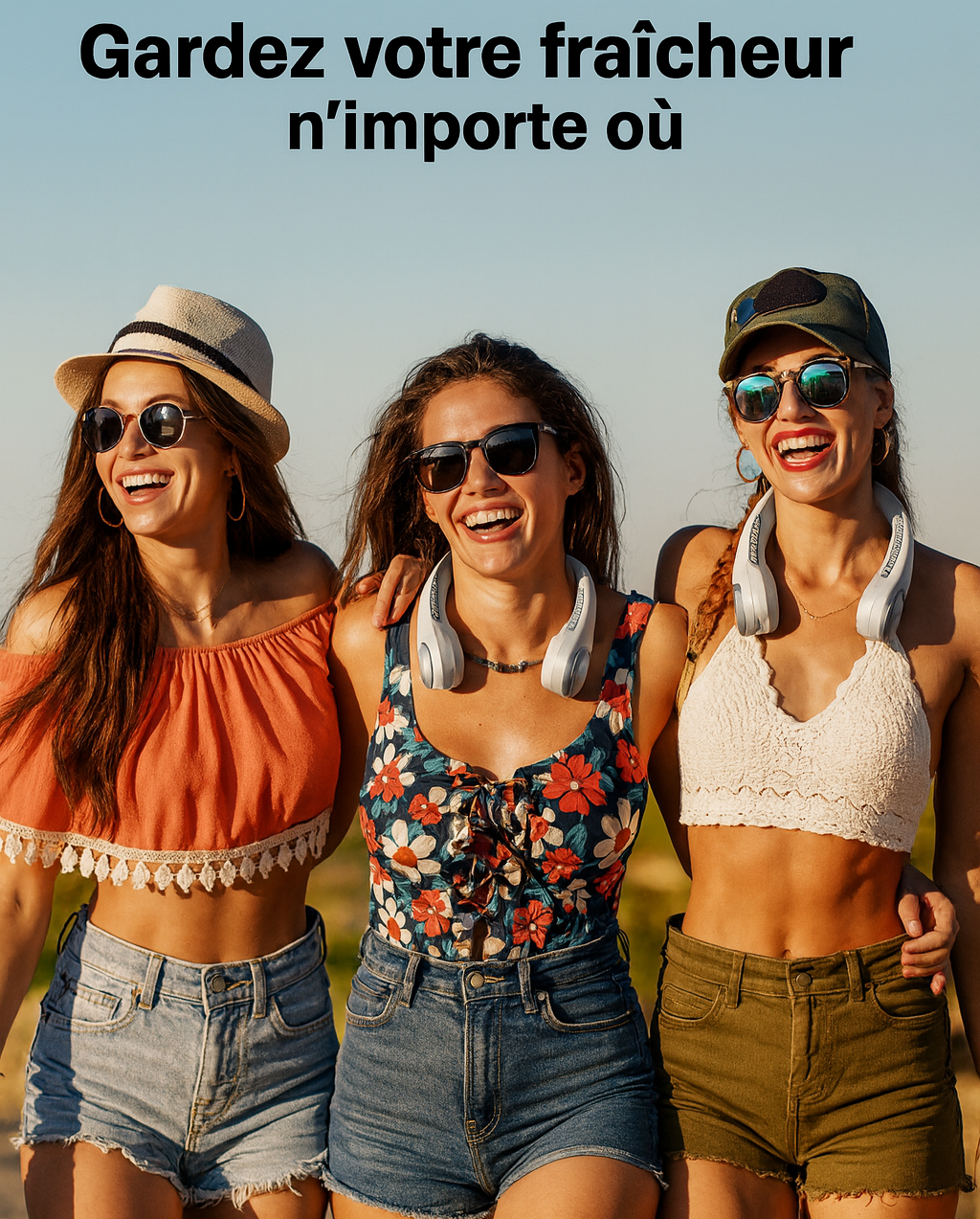 FreshNeck — Ventilateur de cou sans pales 360°, 3 vitesses, USB rechargeable 🌀