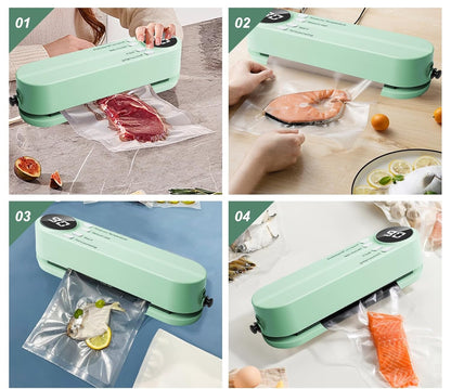MiniSeal — Scelleuse sous vide 60 kPa, 3 modes, USB-C 🥗