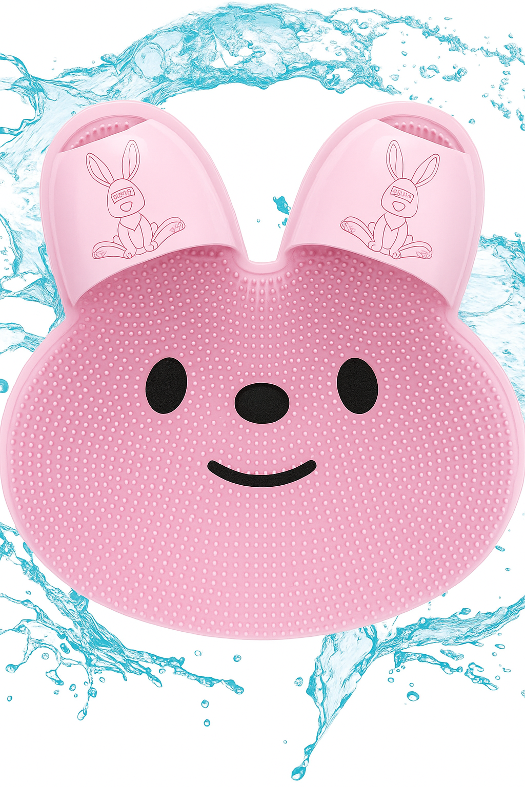 PiedDoux — Tapis de douche massage exfoliant, ventouses antidérapantes, silicone doux 🐰