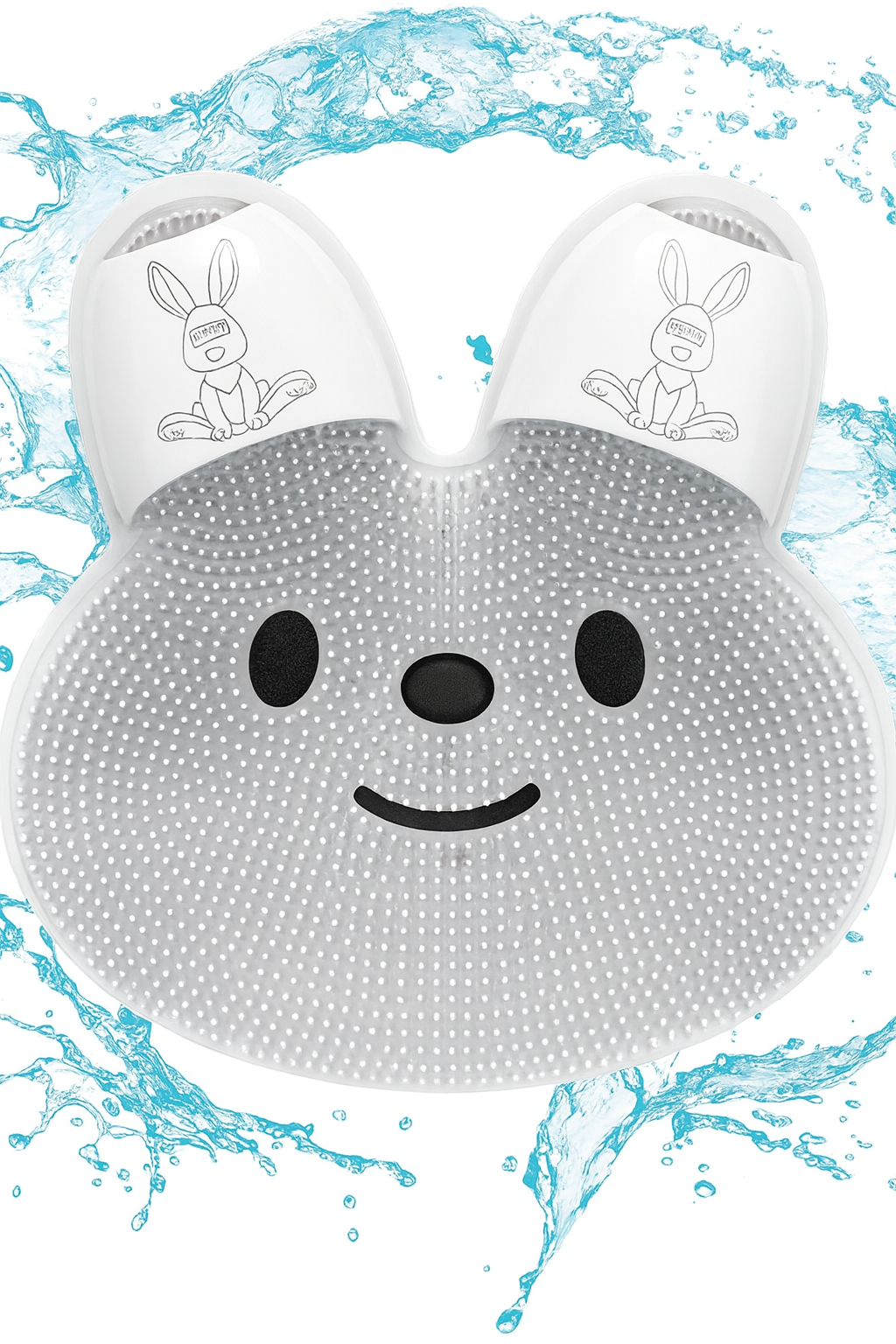 PiedDoux — Tapis de douche massage exfoliant, ventouses antidérapantes, silicone doux 🐰