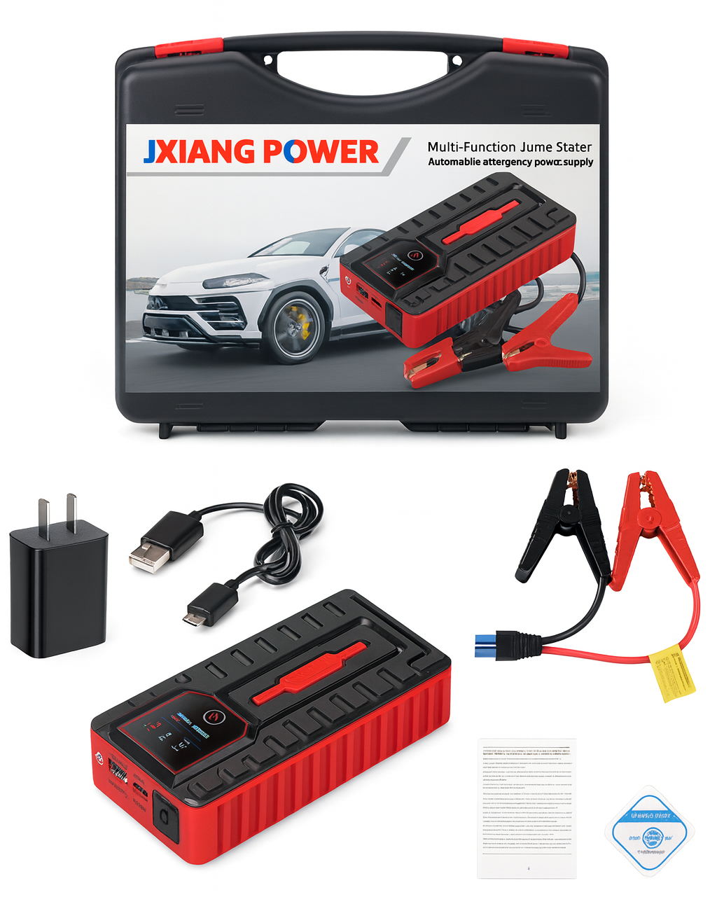 PowerBoost — Démarreur 12 V 7000A, power bank 48 800 mAh, valise 🚗⚡