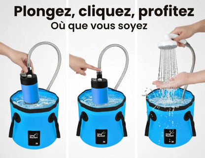 DoucheExpress — Douche portable rechargeable 4,5 L/min, USB 5 V 🚿