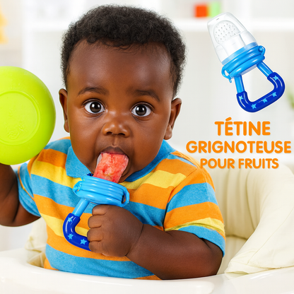 Lot de 4 BabySnack — Tétines grignoteuses bébé | Silicone alimentaire sans BPA 🍼