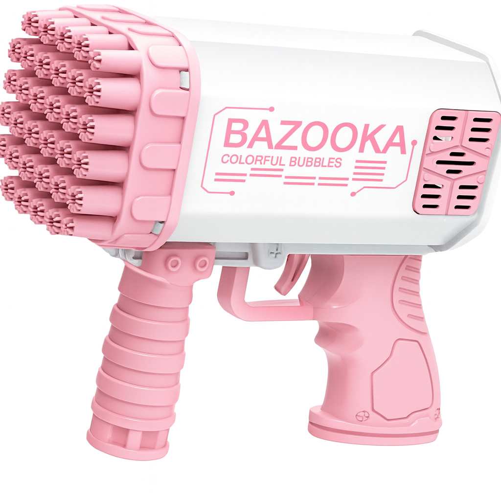 MegaBulles — Pistolet à bulles 36 trous, moteur puissant & LED ✨🫧
