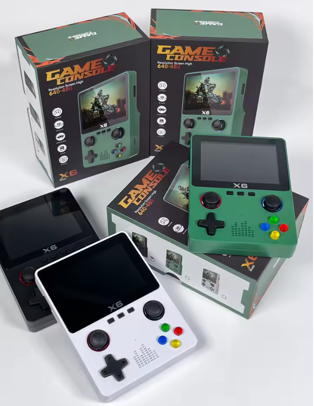 RetroX6 — Console portable rétro +20 000 jeux, écran HD IPS 3,5, sortie TV & 2 joueurs 🎮📺