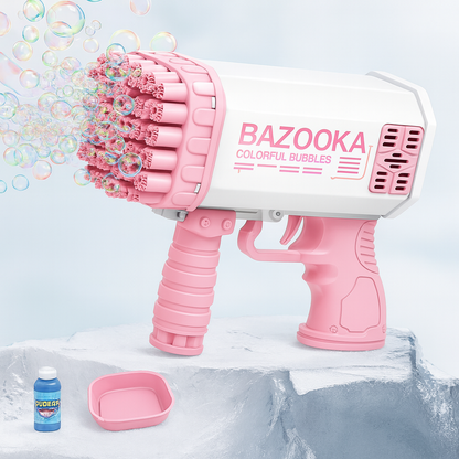 MegaBulles — Pistolet à bulles 36 trous, moteur puissant & LED ✨🫧