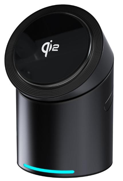 Orbit-Charge — Station 3-en-1 Qi2 auto-rotative pour smartphone, montre & écouteurs ⚡🔄📱⌚️🎧