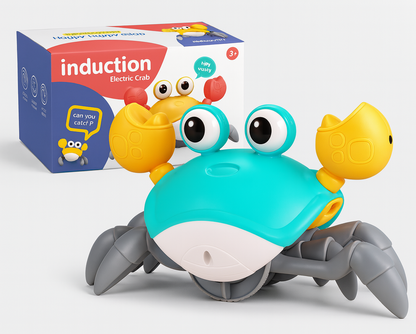CrabiDance — Jouet Crabe interactif à capteurs, musique ON/OFF, bébé a partir de 3 mois 🦀🎶