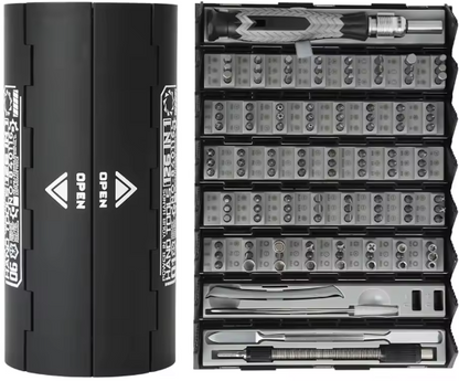 ProScrew — Tournevis de précision 126 en 1, acier CR-V, boîte cylindrique magnétique 🔧