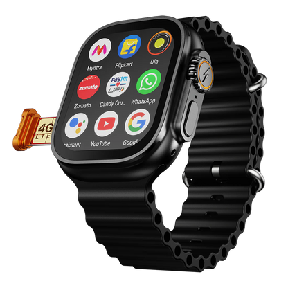 Montre intelligente 4G/5G avec SIM intégrée ⌚— appels au poignet - Android ⌚📲 - 64 Go, GPS