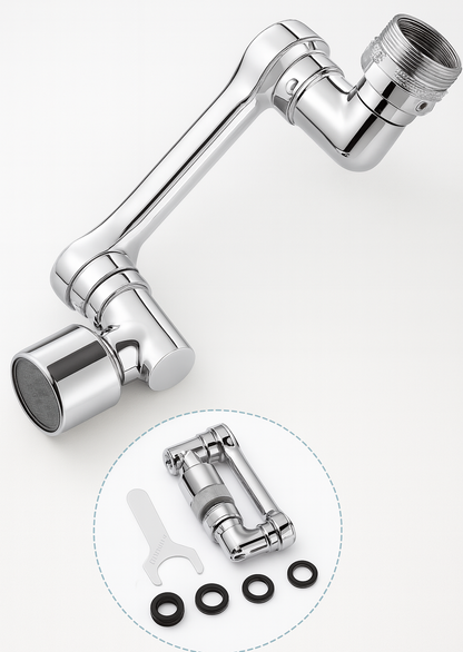 Lot de 2 FluxFlex — Tête de robinet rotative 1080°, 2 modes, anti-éclaboussures 💧