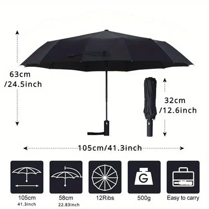 Parapluie Pliant Coupe-Vent Anti-UV Imperméable — Grand, Coloré, Durable — Idéal pour la météo de Conakry ☔🌧️