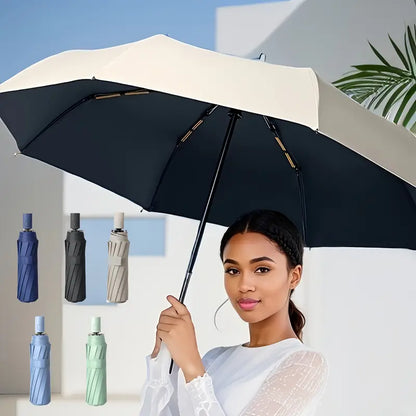 Parapluie Pliant Coupe-Vent Anti-UV Imperméable — Grand, Coloré, Durable — Idéal pour la météo de Conakry ☔🌧️