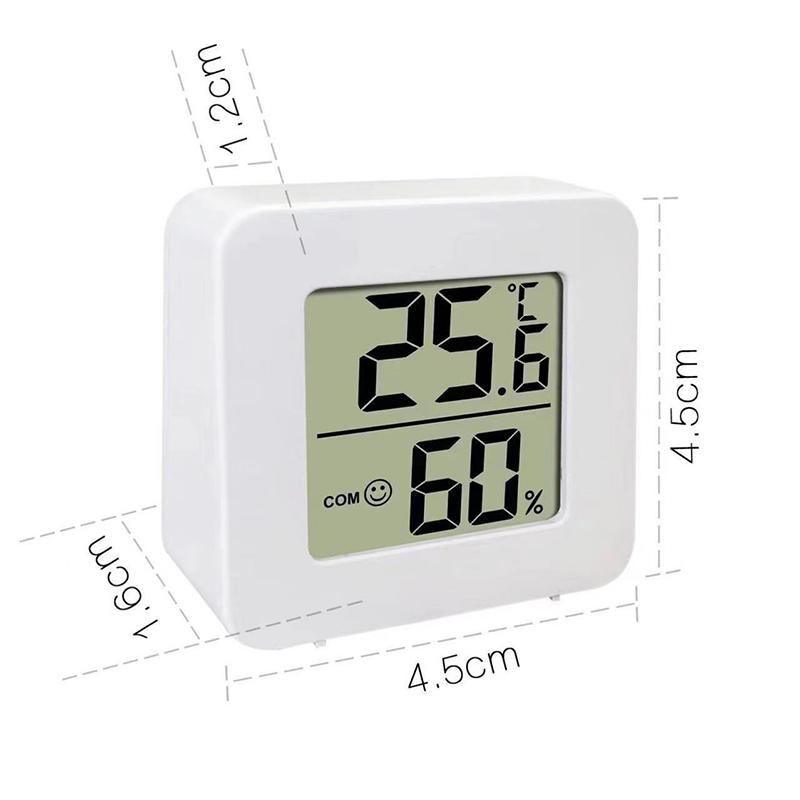 🌡️💧 LOT DE 4 Mini Thermomètre Hygromètre Digital – Multi-Placement (Cuisine, Chambre Bébé, Frigo, Salon…) – Mesure Précise Température & Humidité – Écran LCD – Compact & Élégant 🏡📊
