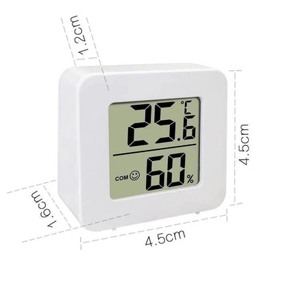 🌡️💧 LOT DE 4 Mini Thermomètre Hygromètre Digital – Multi-Placement (Cuisine, Chambre Bébé, Frigo, Salon…) – Mesure Précise Température & Humidité – Écran LCD – Compact & Élégant 🏡📊