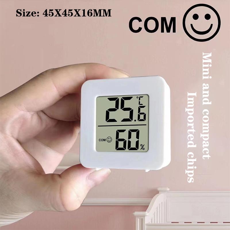 🌡️💧 LOT DE 4 Mini Thermomètre Hygromètre Digital – Multi-Placement (Cuisine, Chambre Bébé, Frigo, Salon…) – Mesure Précise Température & Humidité – Écran LCD – Compact & Élégant 🏡📊