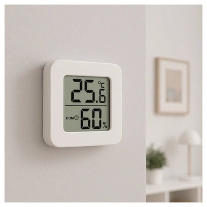 🌡️💧 LOT DE 4 Mini Thermomètre Hygromètre Digital – Multi-Placement (Cuisine, Chambre Bébé, Frigo, Salon…) – Mesure Précise Température & Humidité – Écran LCD – Compact & Élégant 🏡📊
