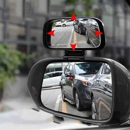 🚗👁️ Rétroviseurs d’angle mort grand angle 360° — lot de 2 (gauche + droite) — réglables & haute visibilité (Solide ABS métal + verre HD)