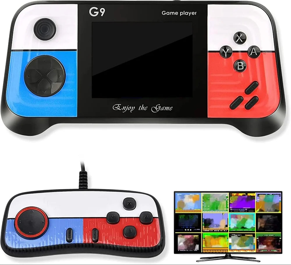 🎮 G9 Console Rétro Portable – 666 Jeux Intégrés + Écran HD 3" + 1 Manettes + Sortie TV