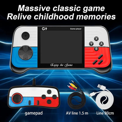 🎮 G9 Console Rétro Portable – 666 Jeux Intégrés + Écran HD 3" + 1 Manettes + Sortie TV