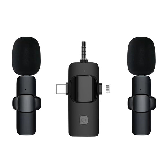 Micro cravate sans fil 3-en-1 — Qualité professionnelle | Réduction de bruit | 2.4G Type-C 🎤⚡
