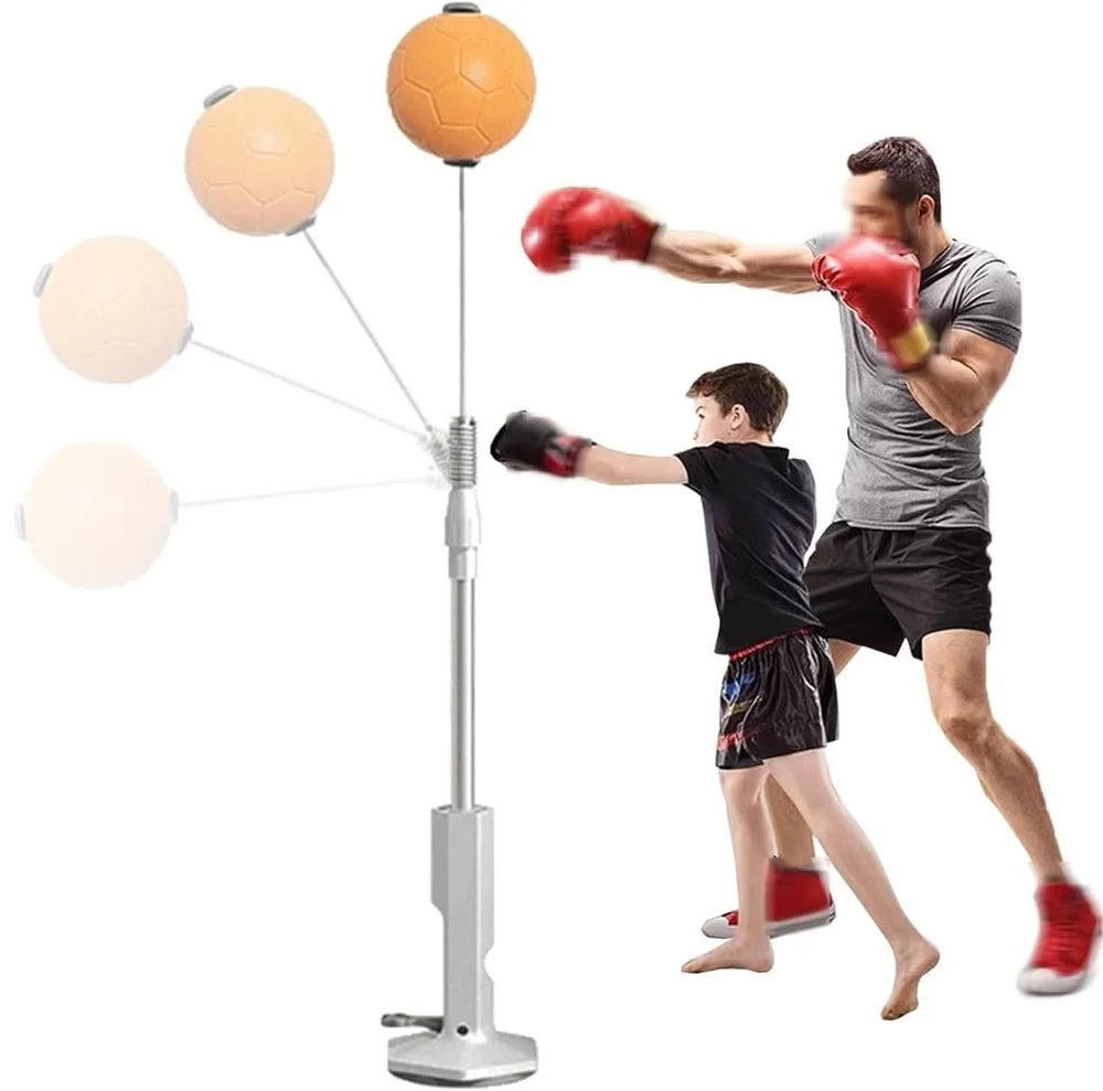 🥊🔥 Ballon de Boxe Autoportant Réglable Enfants & Adultes – Sac de Frappe Boxe & Arts Martiaux à Domicile – Rebond Rapide 360° | Ventouse Ultra Stable | Hauteur Ajustable