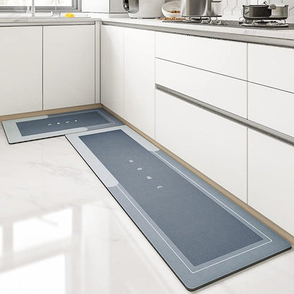 🧼🛡️ Tapis de Cuisine & Douche Antidérapant Long – Super Absorbant, Anti-huile, Imperméable &  Anti-casse de vaisselle  – Séchage Rapide