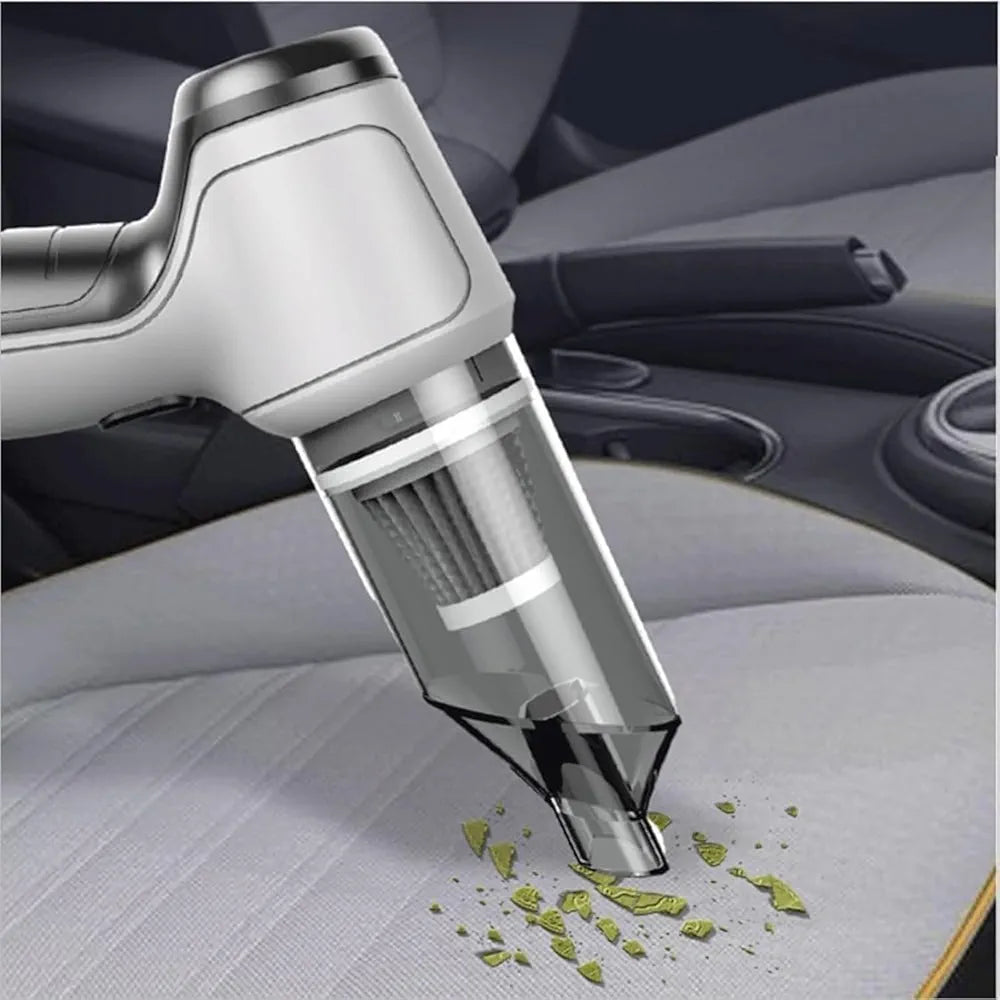 🚗🏠 Aspirateur sans fil Automobile & Maison — Mini aspirateur portatif 120 W, 5000 Pa, USB rechargeable, léger, sec & humide, brosse 2-en-1