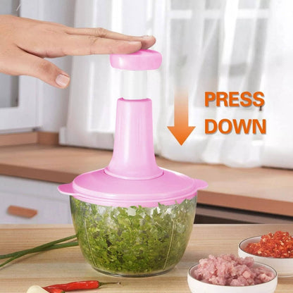 🥩🔪 Hachoir Multifonction Manuel – Viande, Légumes, Tranchage & Découpe Rotative 🥕🍏