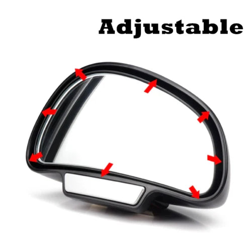 🚗👁️ Rétroviseurs d’angle mort grand angle 360° — lot de 2 (gauche + droite) — réglables & haute visibilité (Solide ABS métal + verre HD)